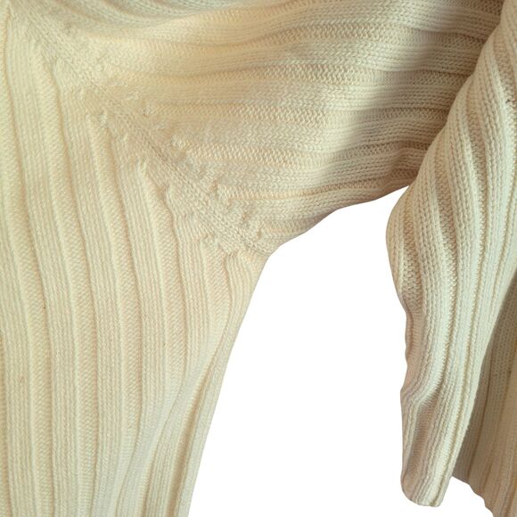 Croft & Barrow XLT Cotton Rayon Blend Cream Beige Mock Turtleneck Men's Sweater - Picture 3 of 4